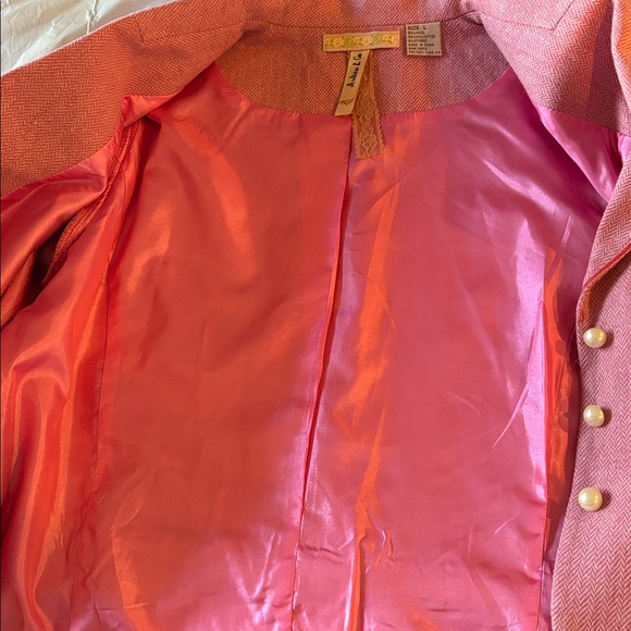 Vintage Andrew & Co pink, herringbone wool blazer - Picture 13 of 13